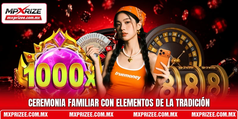 Ceremonia familiar con elementos de la tradición