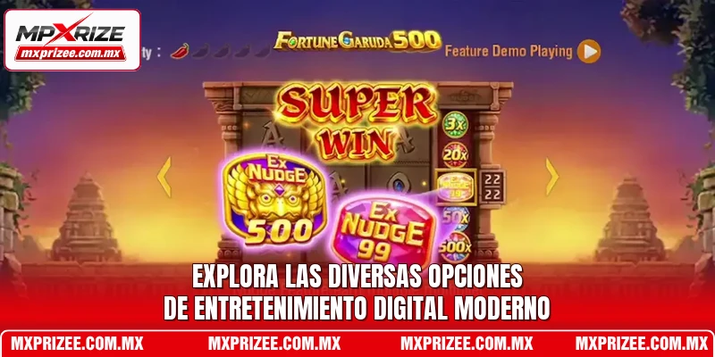Explora las diversas opciones de entretenimiento digital moderno