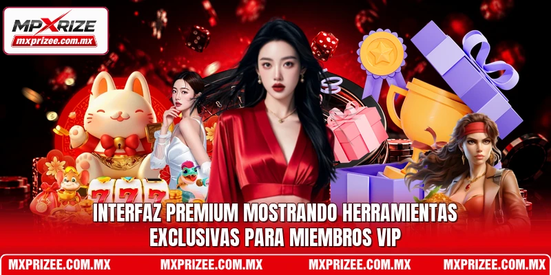 Interfaz premium mostrando herramientas exclusivas para miembros VIP