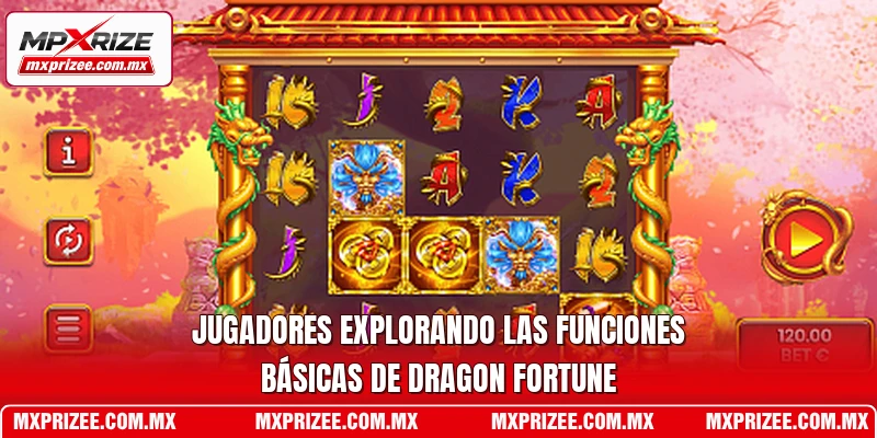 Jugadores explorando las funciones básicas de Dragon Fortune