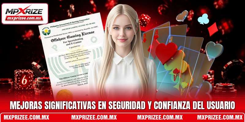 Mejoras significativas en seguridad y confianza del usuario