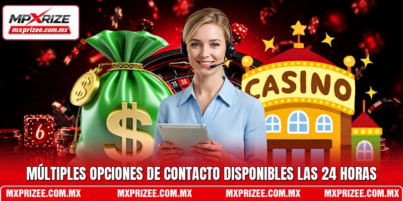Múltiples opciones de contacto disponibles las 24 horas