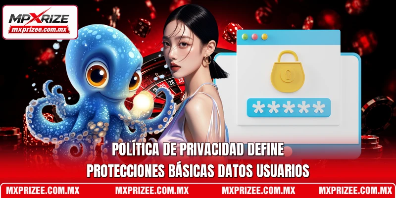 Política de privacidad define protecciones básicas datos usuarios