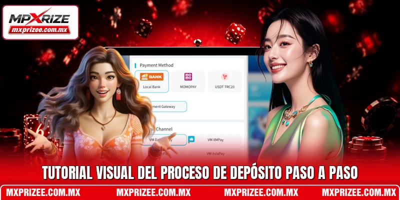 Tutorial visual del proceso de depósito paso a paso