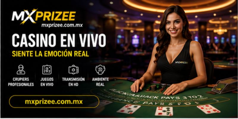 Casino en vivo de MXPrize con crupieres reales y juegos en tiempo real